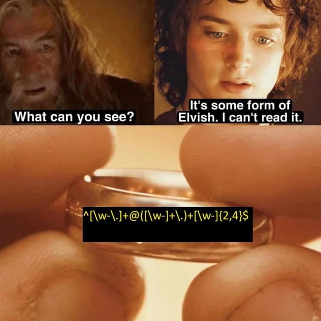 Regex is some form of Elvish